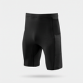 Men's unpadded cycling shorts in Black, front view