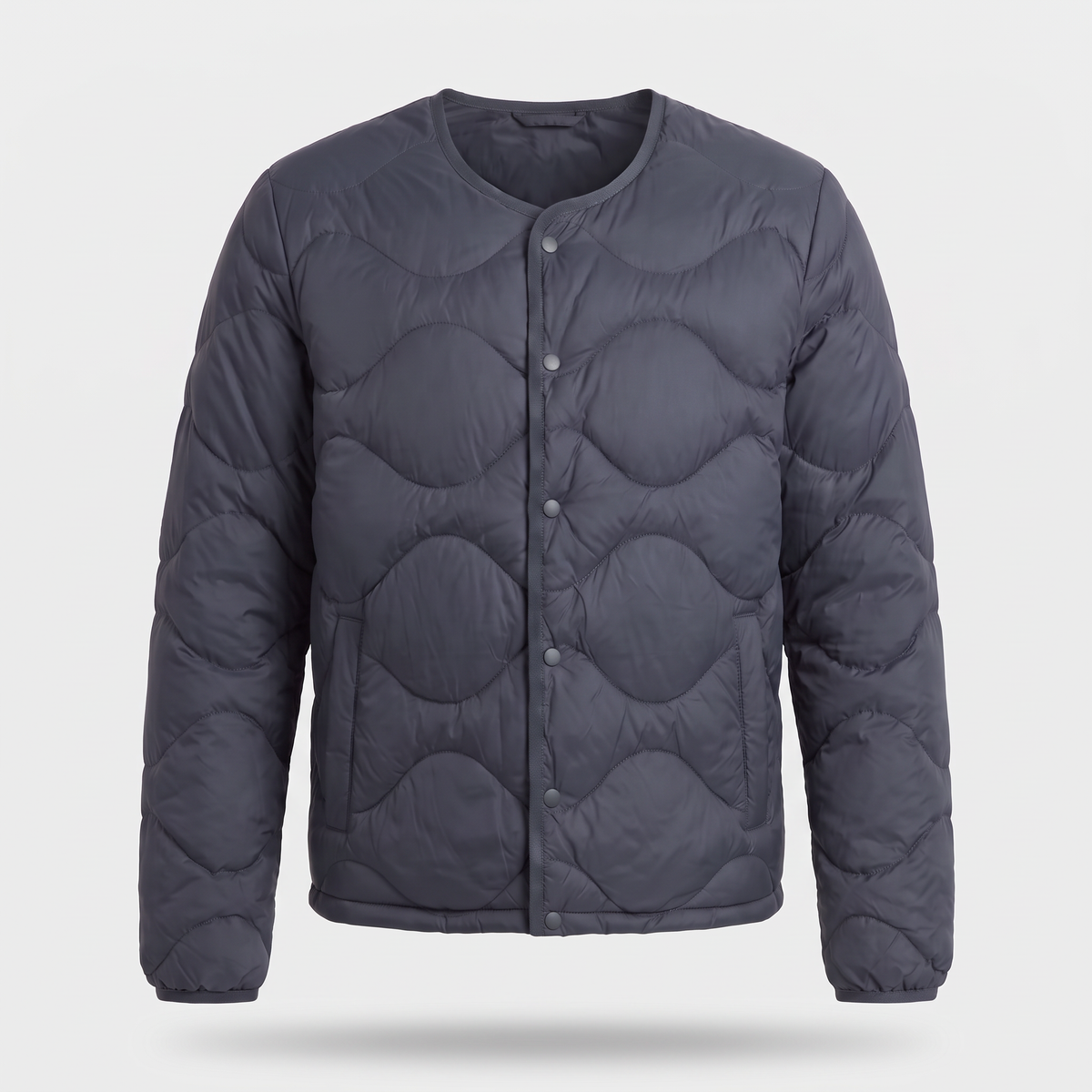 Terrabound Men's Puffer Jacket in Charcoal, product shot front view