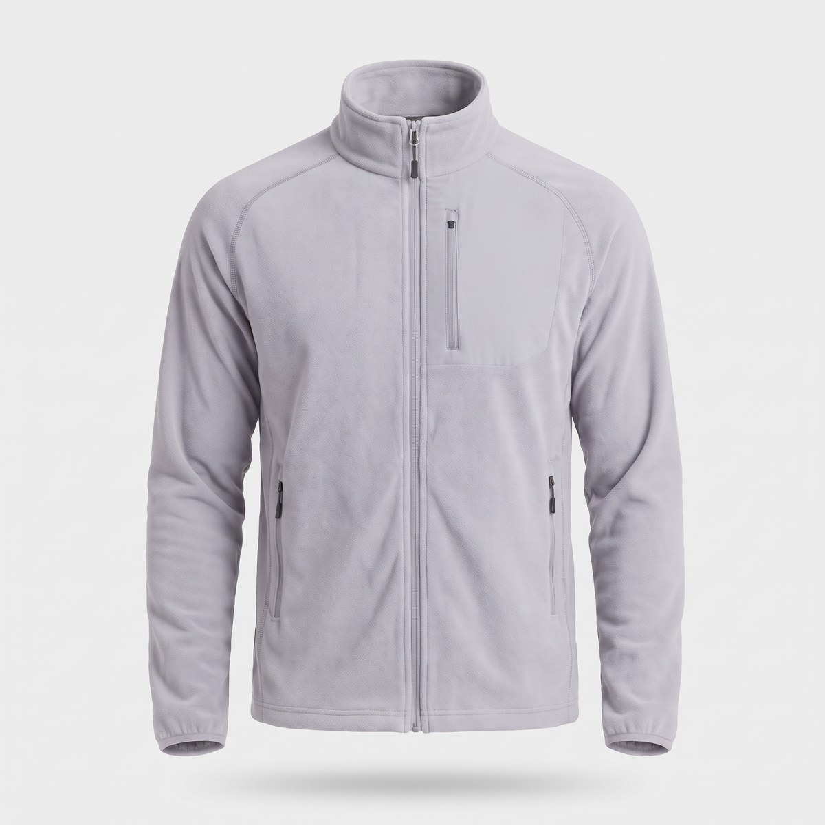 Terrabound Men's Fleece Jacket in Light Grey, front product shot