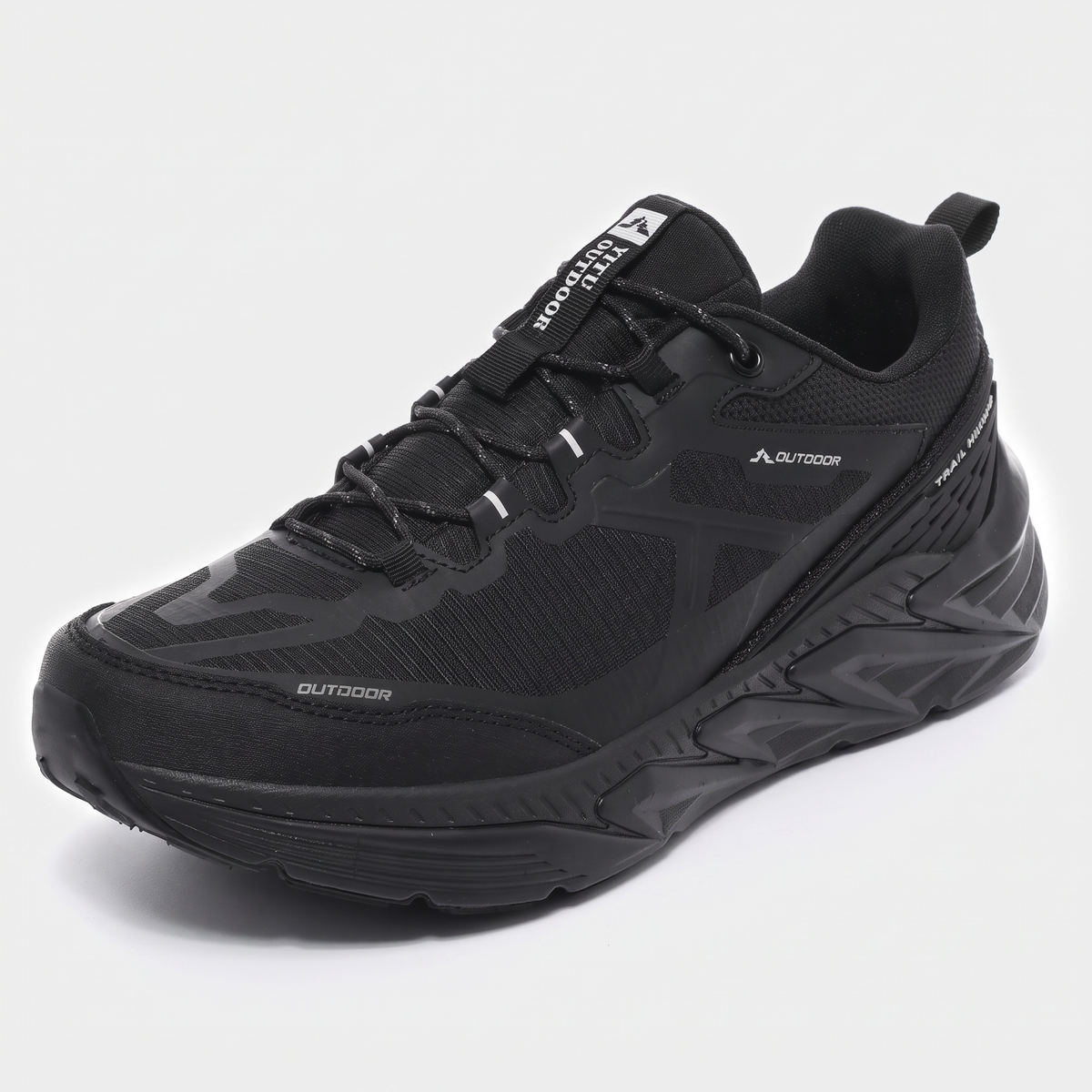 Terrabound Men's Trail Shoes in Black, three-quarter view