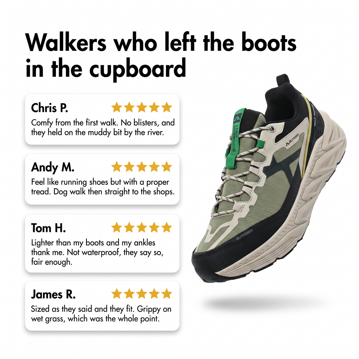 Walkers who left the boots in the cupboard: review cards for Terrabound Men's Trail Shoes