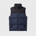 Terrabound men's colour block down gilet in Navy, front view