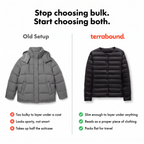 Stop choosing bulk, start choosing both: old setup versus the puffer jacket