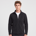 Terrabound Men's Fleece Jacket in Black, worn front view