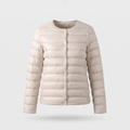 Women's Puffer Jacket in Off-White, ghost mannequin