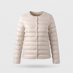 Women's Puffer Jacket in Off-White, ghost mannequin