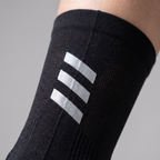 Close up of the three reflective bars on the cuff in daylight