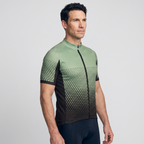 Men's cycling jersey in green, side view
