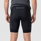 Cycling shorts worn, back view