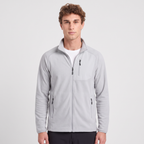 Terrabound Men's Fleece Jacket in Light Grey, worn front view