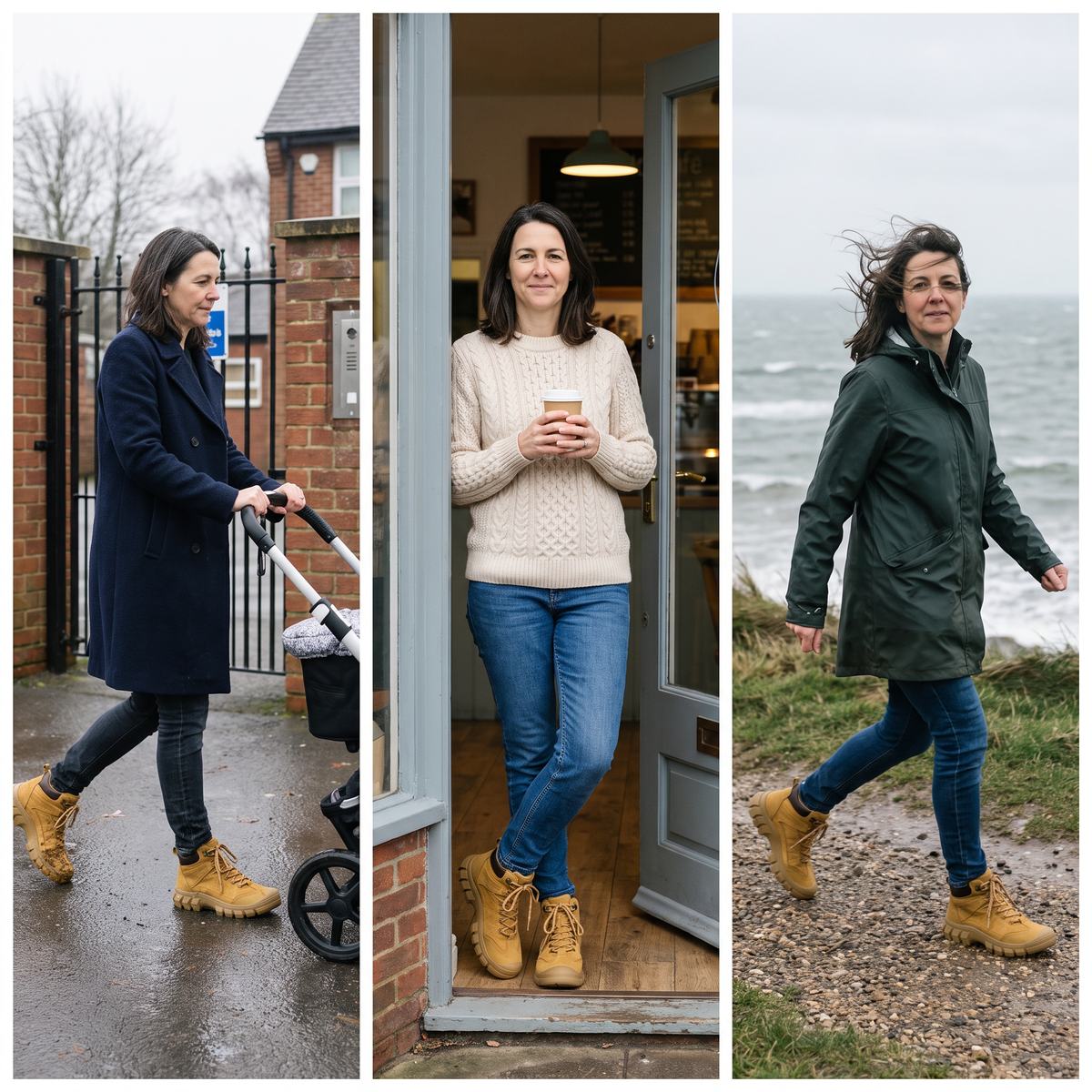 Women's Walking Boots worn on the school run, at the cafe and on a coastal path