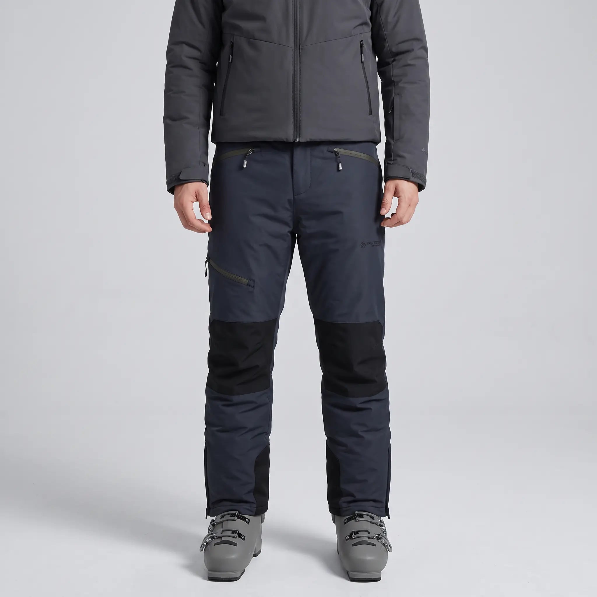 Terrabound insulated ski pants, sea blue, front view