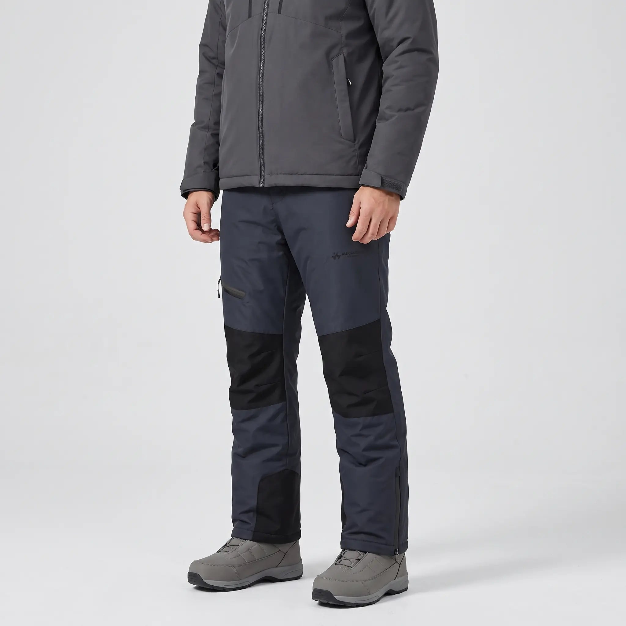 Terrabound insulated ski pants, sea blue, side view