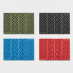 Folding sit mat in army green, black, blue and red
