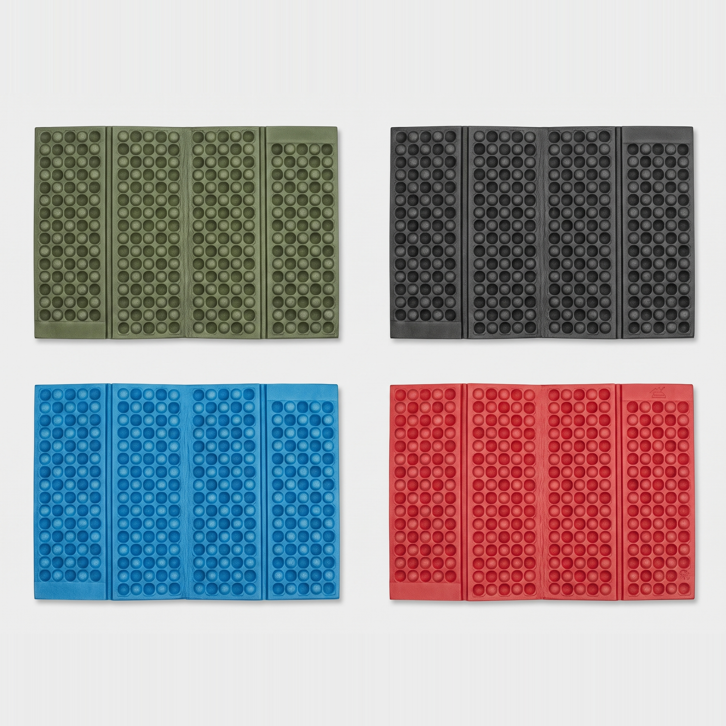 Folding sit mat in army green, black, blue and red