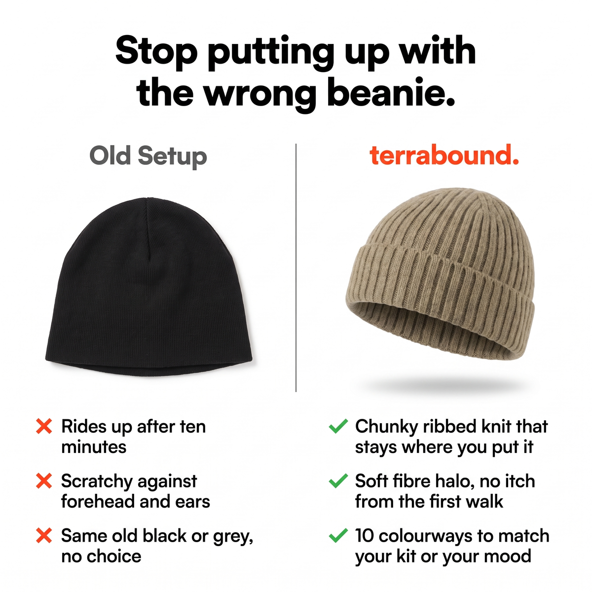 Terrabound Knit Beanie Hat - colourway range