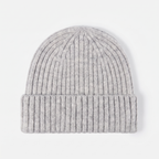Terrabound Knit Beanie Hat in Grey - flat lay