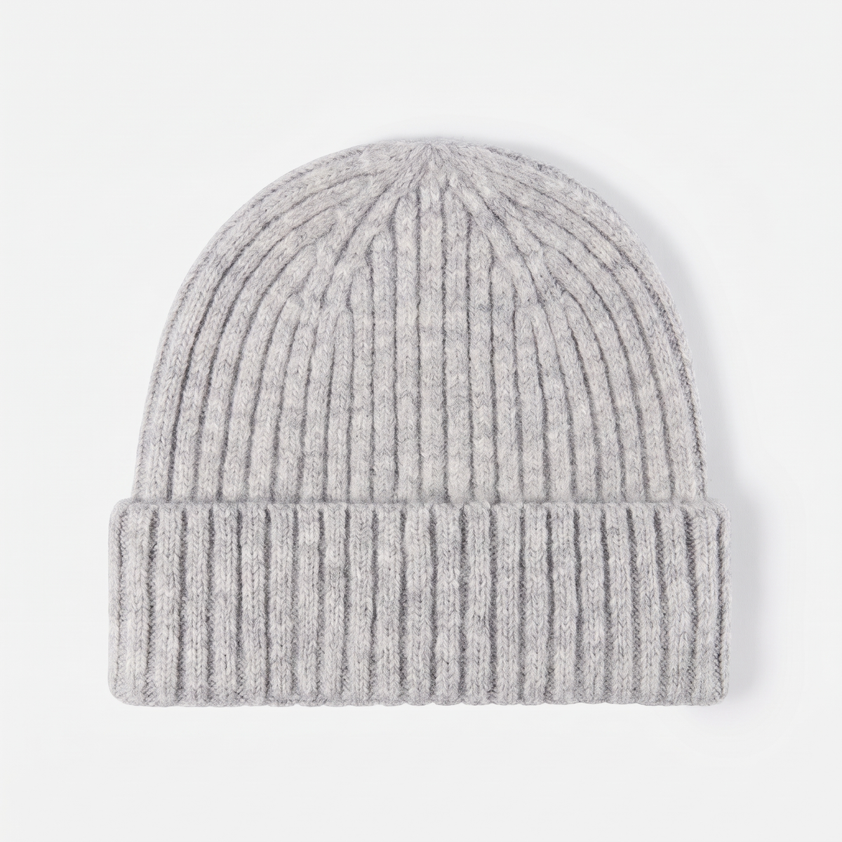 Terrabound Knit Beanie Hat in Grey - flat lay