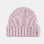 Terrabound Knit Beanie Hat in Pink - flat lay