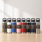 Terrabound insulated water bottle shown in all 8 colourways