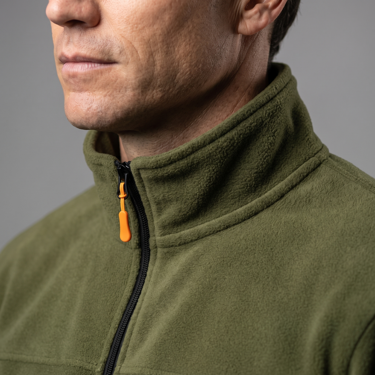 Terrabound Men's Fleece Jacket - Stand Collar Feature