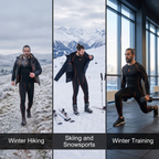 Men's Base Layer Set - Fleece Lined Thermal Top & Tights