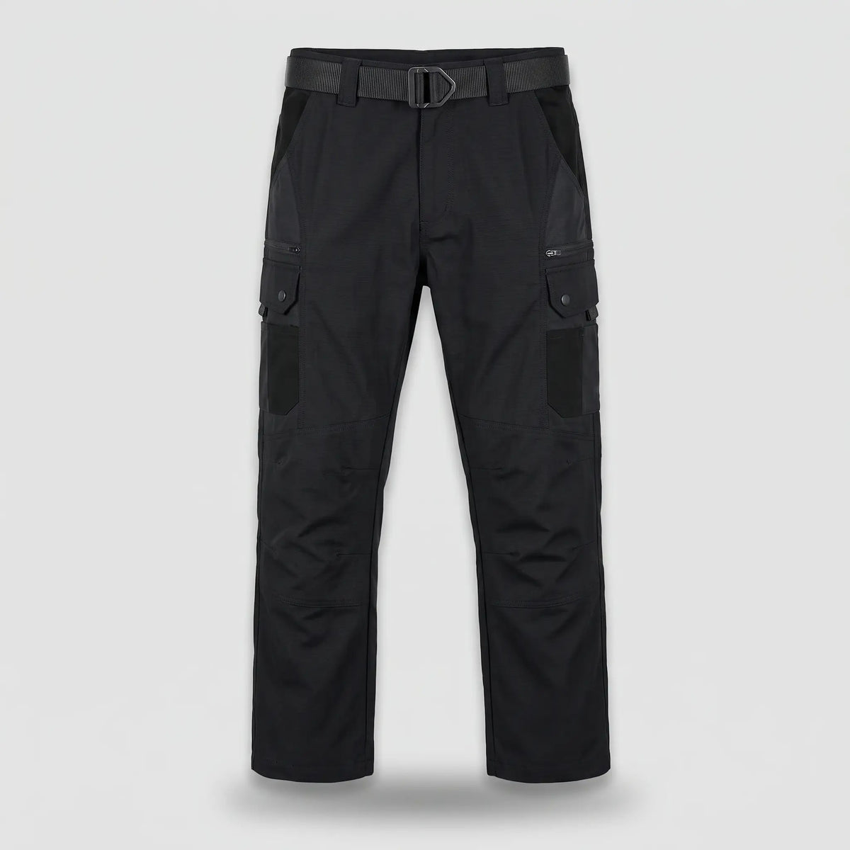 Men's work trousers in Black, front view