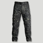 Men's work trousers in Black Camo, front view