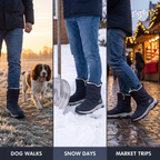 Snow boots for dog walks, snow days and market trips