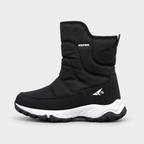 Men's snow boots in Black, side view