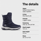 Snow boot specification card