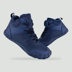Barefoot boots in Navy with fleece collar and laces