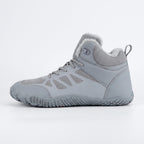 Side profile showing the thin, level zero drop sole