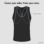 Illustration: the running top covers more at the sides than a typical stringer