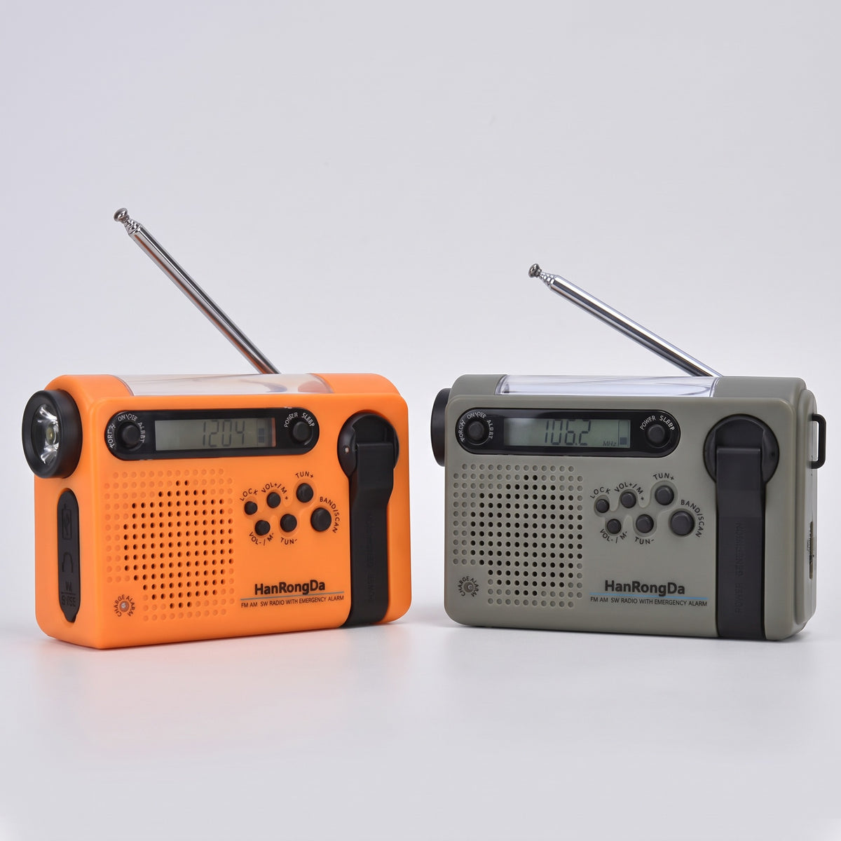 Shortwave radio in Orange and Grey