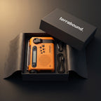 Shortwave radio in a terrabound. gift box with wrist strap and carabiner