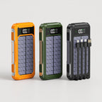 Solar power bank in Orange, Green and Black