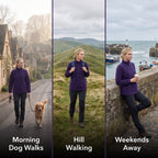 Women's fleece jacket for morning dog walks, hill walking and weekends away