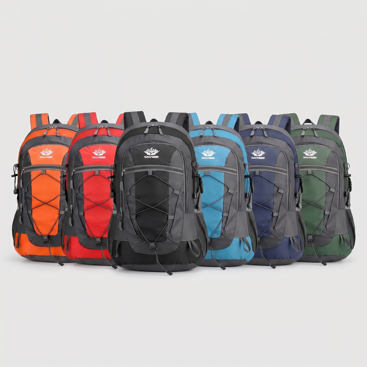 Terrabound 30L hiking rucksack in all six colours: Orange, Red, Black, Blue, Navy and Dark Green