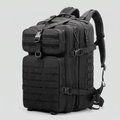 Terrabound 50L tactical backpack in black, front three-quarter view