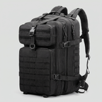 Terrabound 50L tactical backpack in black, front three-quarter view