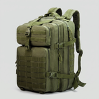 Terrabound 50L tactical backpack in green, front three-quarter view