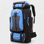 Terrabound 70L hiking rucksack in Light Blue, front three-quarter view