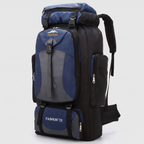 Terrabound 70L hiking rucksack in Dark Blue, front three-quarter view
