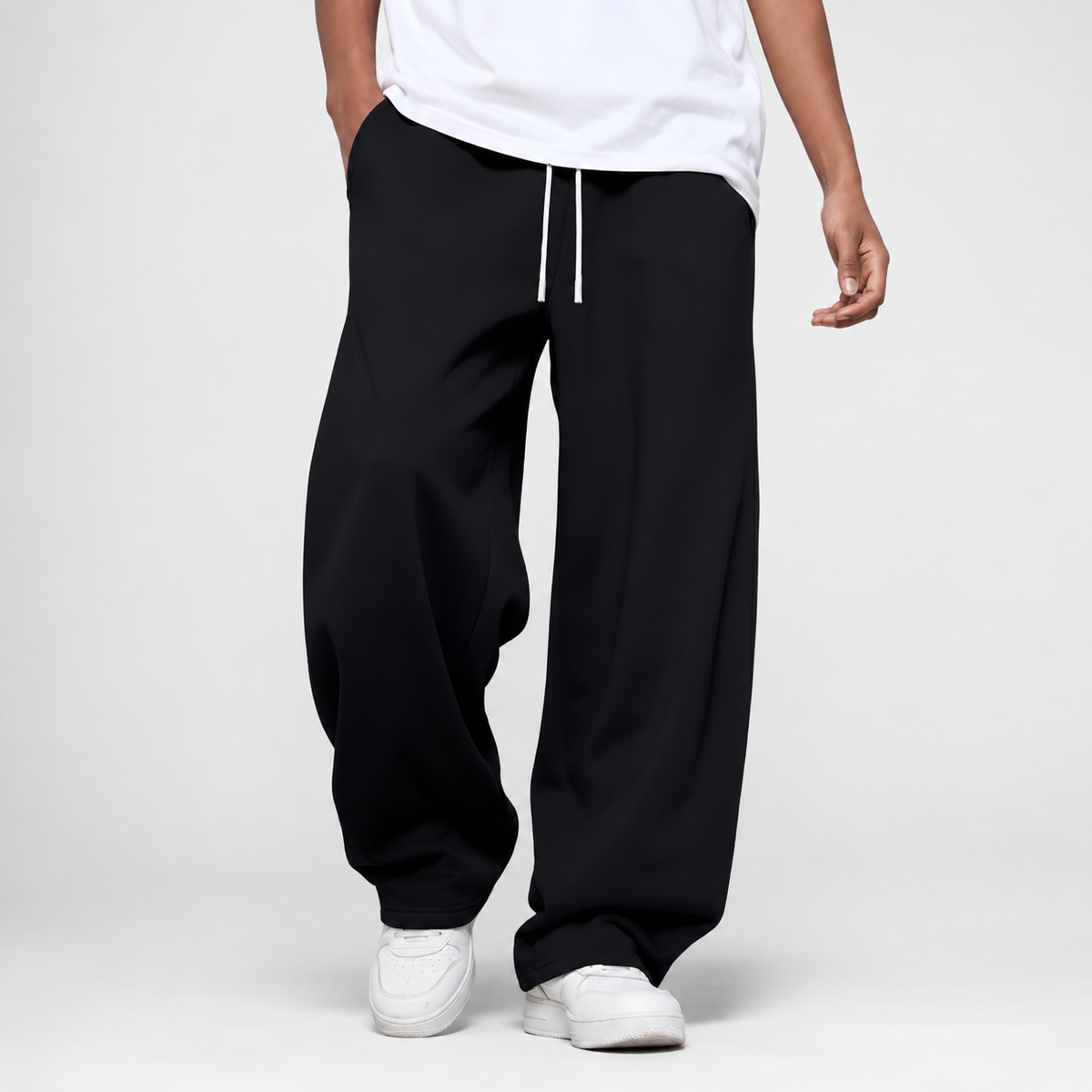 Men's joggers in Black, front view