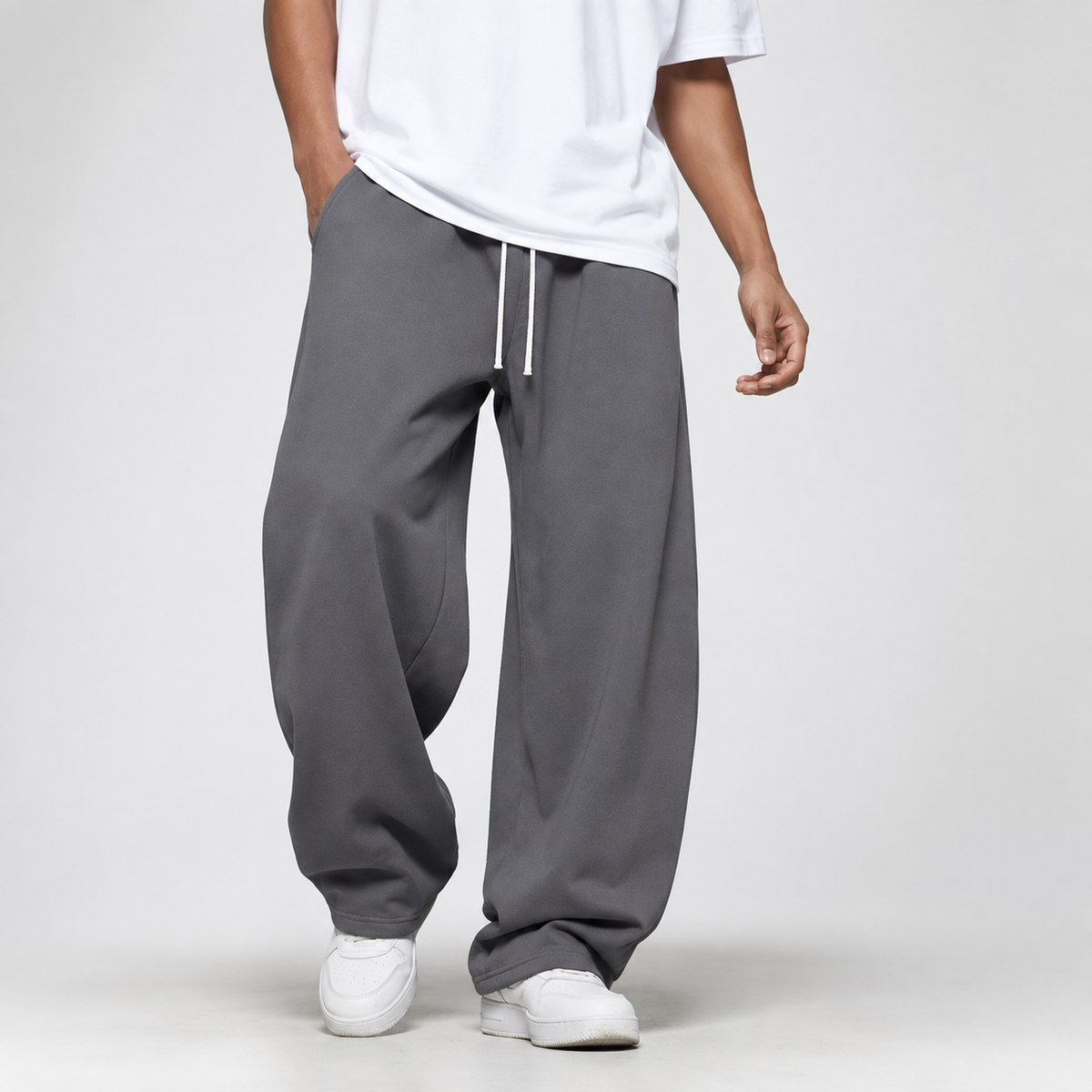 Men's joggers in Grey, front view
