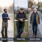 Three winter uses for the long johns set: winter fishing, match day, winter walks