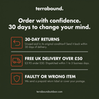 Terrabound 30-day returns and free UK delivery over 50 pounds