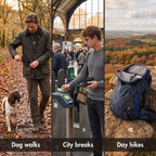 Three uses: dog walks, city breaks and day hikes