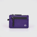 Zip card holder in Purple, front view